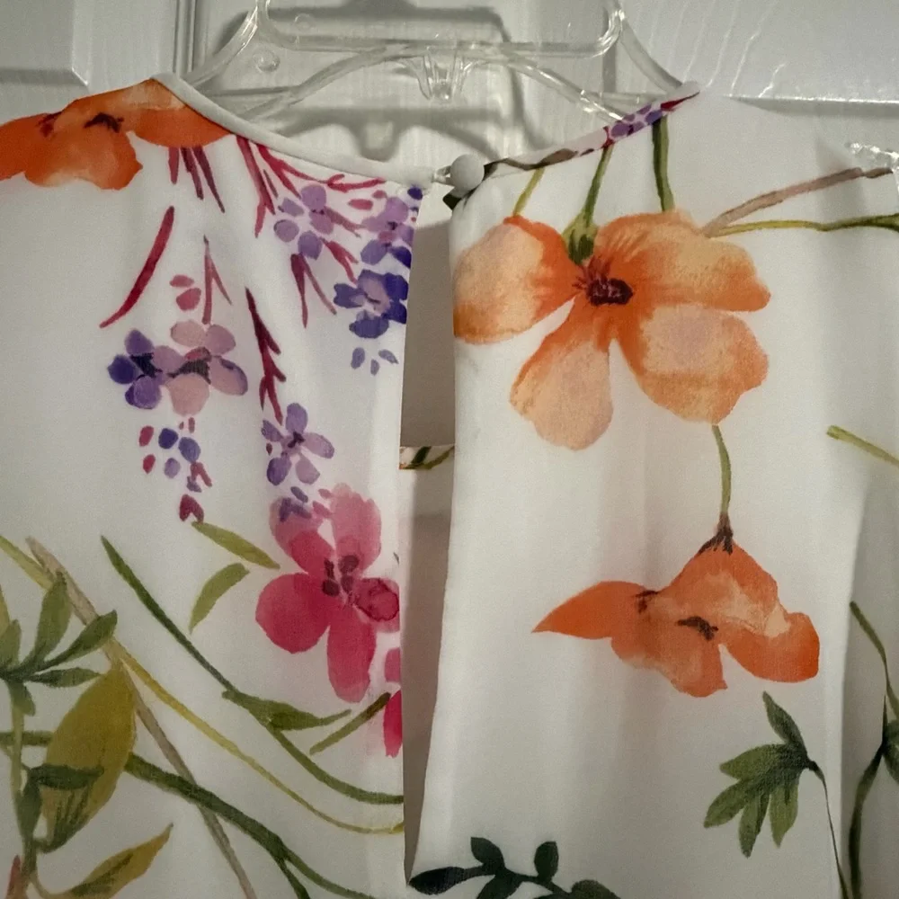 Calvin Klein Floral Sleeveless Dress - 10 - Picture 6 of 8